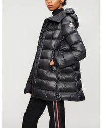 Moncler Suyen Goose Down And Feather-filled Padded Shell Coat - Black