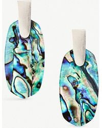 Lyst Kendra Scott Dee Earrings In Abalone S Kendra Scott Aragon Rhodium Plated And Abalone S Earrings Lyst