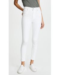 Levi's Mile High Ankle Super Skinny Jeans - White
