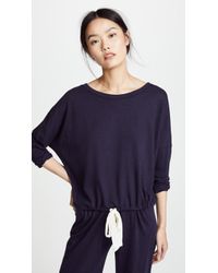 Eberjey Heather Slouchy Tee - Blue