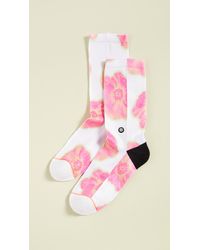 Stance Thermo Floral Crew Socks - White