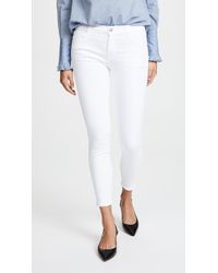 J Brand 835 Mid Rise Capri Jeans - White