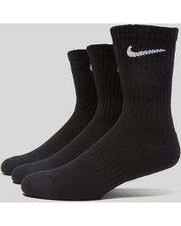 Nike 3 Pack Dri-fit Cotton Low Cut Socks in Black for Men - Lyst