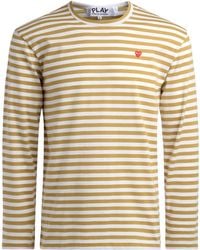 striped comme des garçons shirt