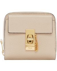 Chlo \u0026#39;drew\u0026#39; Bi-colour Wallet in Beige (NUDE \u0026amp; NEUTRALS) | Lyst