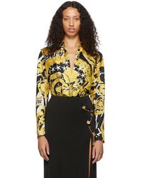 Versace Black And Gold Tresor De La Mer Shirt