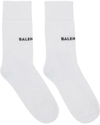 Balenciaga White New Logo Socks