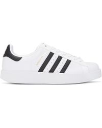 adidas originals bold double sole black and white superstar sneakers adidas originals bold double sole black and white superstar sneakers