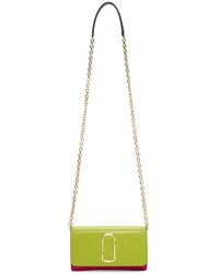 de Bolso rosa verde cartera Lyst y Snapshot cadena Marc Jacobs 75qat
