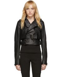Rick Owens Black Short Trench Jacket