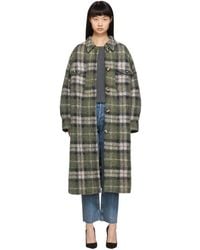 Étoile Isabel Marant Green Plaid Gabrion Coat