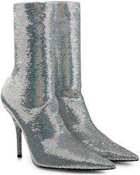 glitter thigh high boots balenciaga