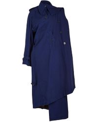 Draped Coat Balenciaga Lyst Cotton Trench gFwSHdT