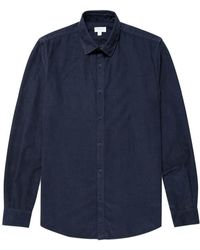 navy camp collar shirt