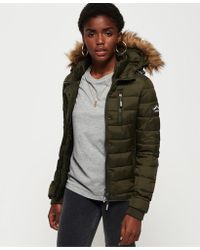 Superdry Fuji Slim Double Zip Hooded Jacket - Green