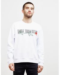 love moschino rose sweatshirt