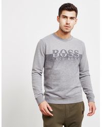 grey hugo boss sweatshirt