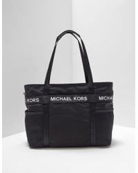 michael kors black logo tote