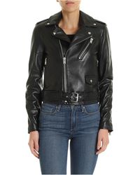 IRO Chiodo Viktor in pelle nera - Nero