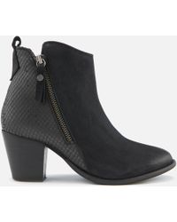 Boots 'pandders' Dune Ankle Leather Lyst In Black ZZWT4