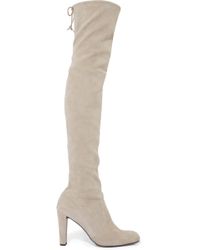 stuart weitzman light grey boots