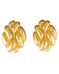 Lyst Givenchy Clip On Earrings Gold In Metallic Givenchy Textured Clip On Earrings Gold Lyst