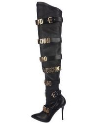 moschino over knee boots