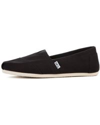 canvas black flats