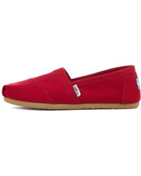 red canvas flats