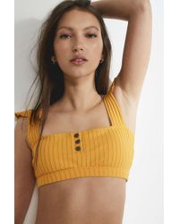 Billabong Bikinioberteil mit Flügelärmeln - Gelb