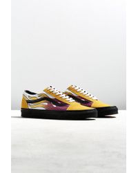 flame old skool vans banana flame old skool vans banana