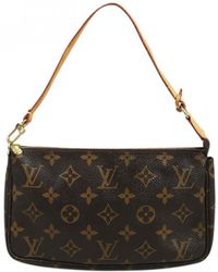 Louis Vuitton - Pochette Accessoire Brown Cloth Clutch Bag - Lyst