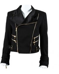 Balmain Wolle Blouson - Schwarz