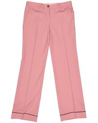 pink wool pants