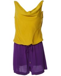 Diane von Furstenberg Salopette in seta giallo