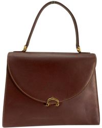 Lyst Cartier Must De Vintage Bordeaux Boston Bag In Red Cartier Pre Owned Vintage Burgundy Leather Handbags Lyst