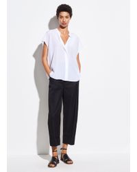 Vince Back Slit Popover - White