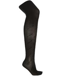 Balenciaga Branded Tights - Black