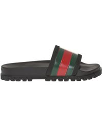 Lyst - Gucci Black Rubber Thong Flip Flops in Black for Men