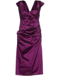 Lyst - Talbot Runhof Knee-length Dress in Purple