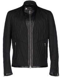 Lyst - John Richmond Embellished Hooded Leather Jacket in Black for Men