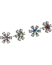 Lyst Kate Spade New York Oopsie Daisy Jacket Earrings In Brown Betsey Johnson Mixed Daisy Stud Earrings Set Multi Earring Lyst