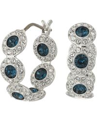 Lyst Swarovski Emma Pierced Earrings In Metallic Swarovski Angelic Hoop Pierced Earrings Teal Earring Lyst