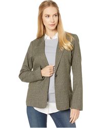 Kensie Tweed Plaid Blazer Ks0k2381 - Green