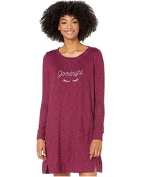 Kate Spade Goodnight Brushed Sweater Knit Sleep Shirt - Purple
