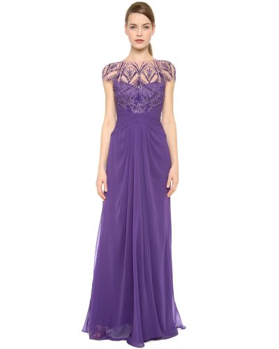 monique lhuillier purple gown