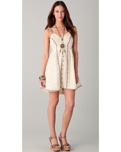 Lyst - Free People Sun Dress New Romantics Yippie Gypsy in Natural