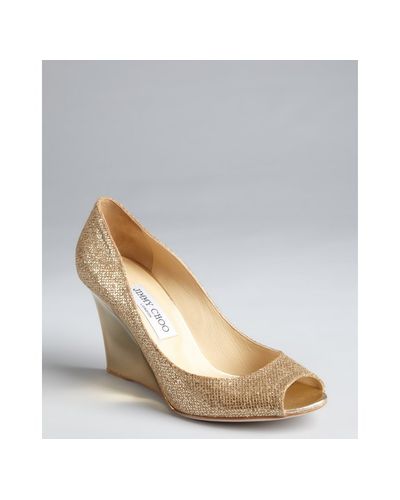 jimmy choo wedge gold
