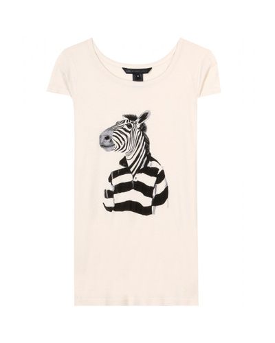 Marc by marc jacobs Zebra Print Tshirt in White | Lyst