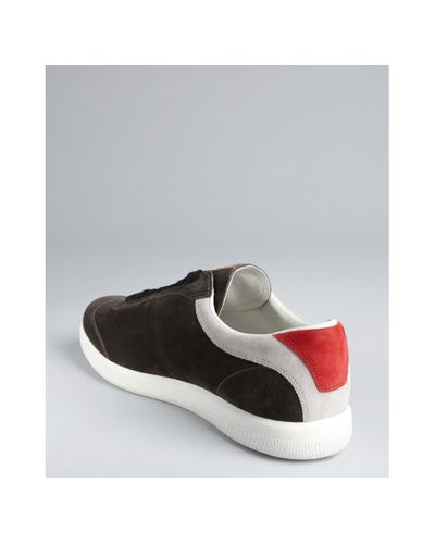 prada suede sneakers